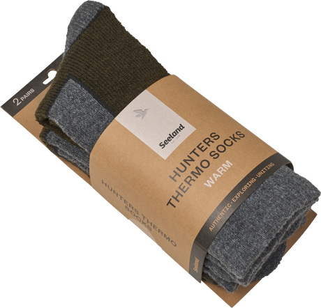 Field Thermo Sokker - 2Pack - Pine Green Melange/Grey Melange