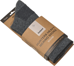 Field Heavy Merino Sokker - Grey Melange/Black