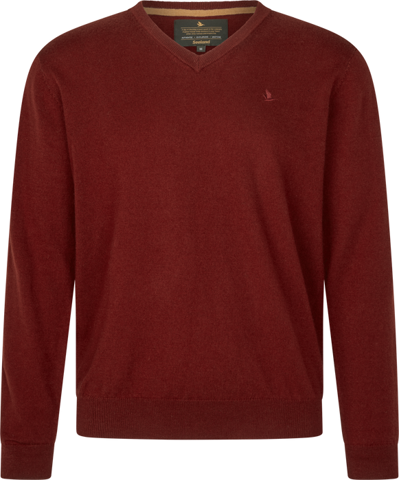 Pine V-Neck Pullover - Merlot
