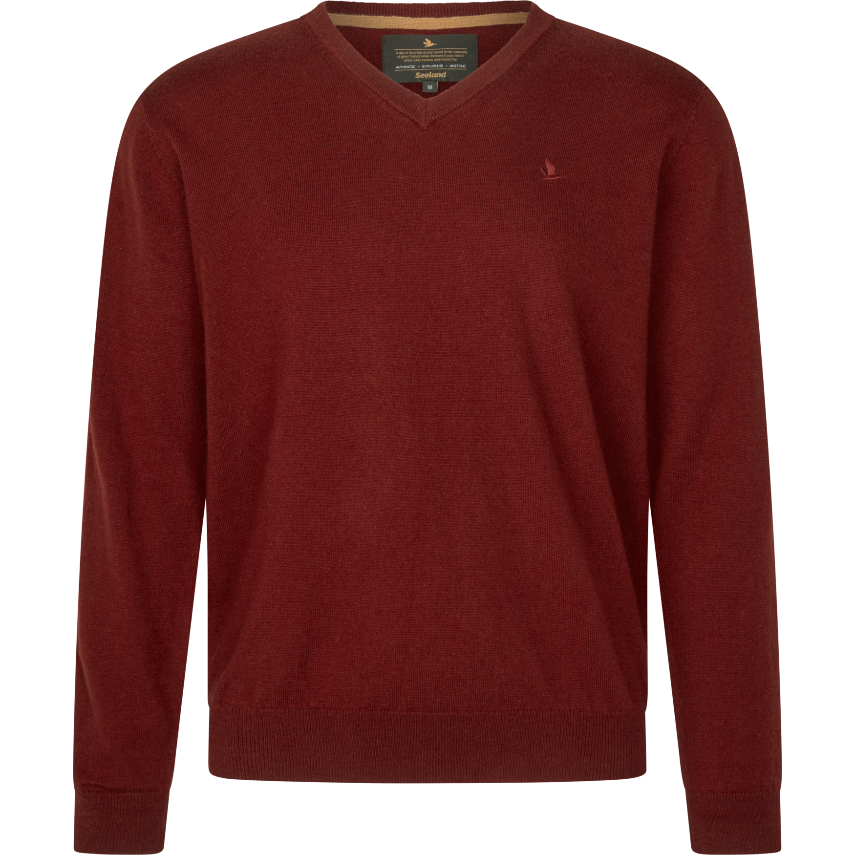 Pine V-Neck Pullover - Merlot