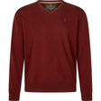 Pine V-Neck Pullover - Merlot