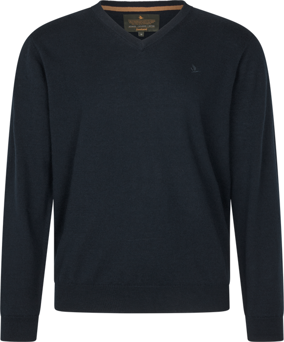 Pine V-Neck Pullover - Dark Sapphire