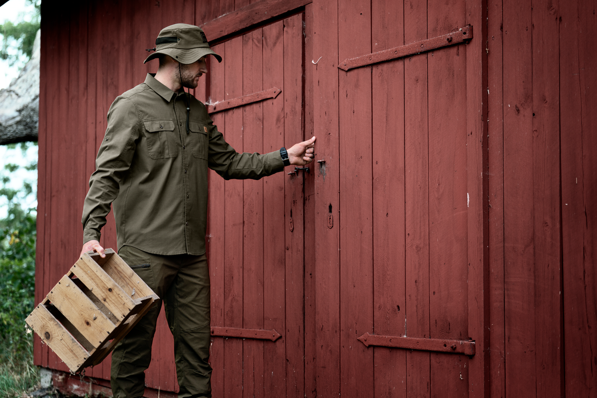 Selous L/S Cargo Skjorte - Grape leaf - Seeland