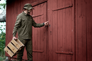 Selous L/S Cargo Skjorte - Grape leaf - Seeland
