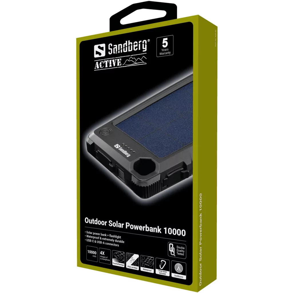 Sandberg solcelle Powerbank 10000mAh