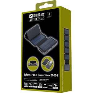 Solar Charger 6 Panel 20000 Mah - Sandberg