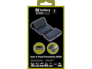 Solar Charger 6 Panel 20000 Mah - Sandberg