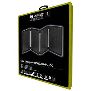 Solar Charger 60W QC3.0+PD+DC - Sandberg