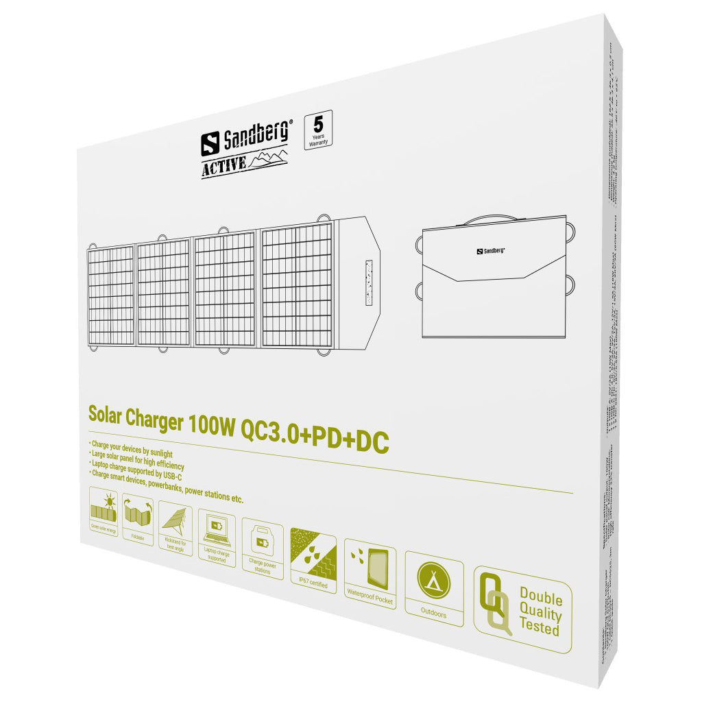 Solar Charger 100W QC3.0+PD+DC - Sandberg