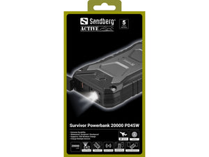 Survivor Powerbank USB-C 20.000 mAh – Sandberg