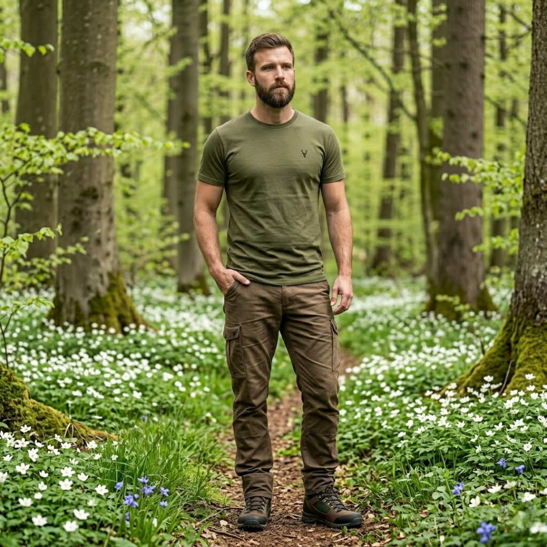 Supima T-shirt Oliven European Hunter