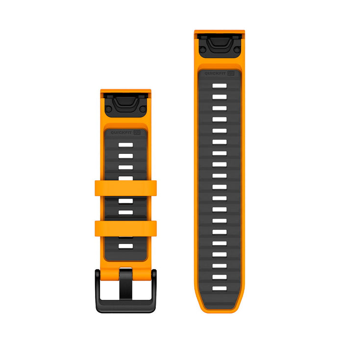 QuickFit® 22 remme, Graphite/Spark Orange silikone 2