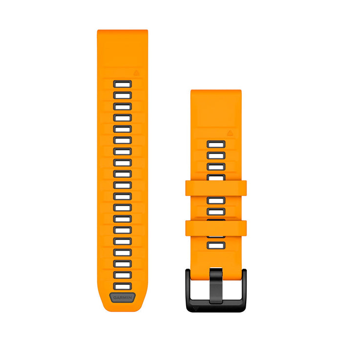 QuickFit® 22 remme, Graphite/Spark Orange silikone 1