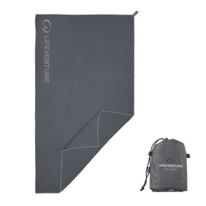 HydroFibre Trek Towel, Grey, Large - Life Venture