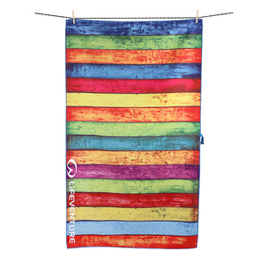Recycled SoftFibre Trek Towel, Striped P - Life Venture