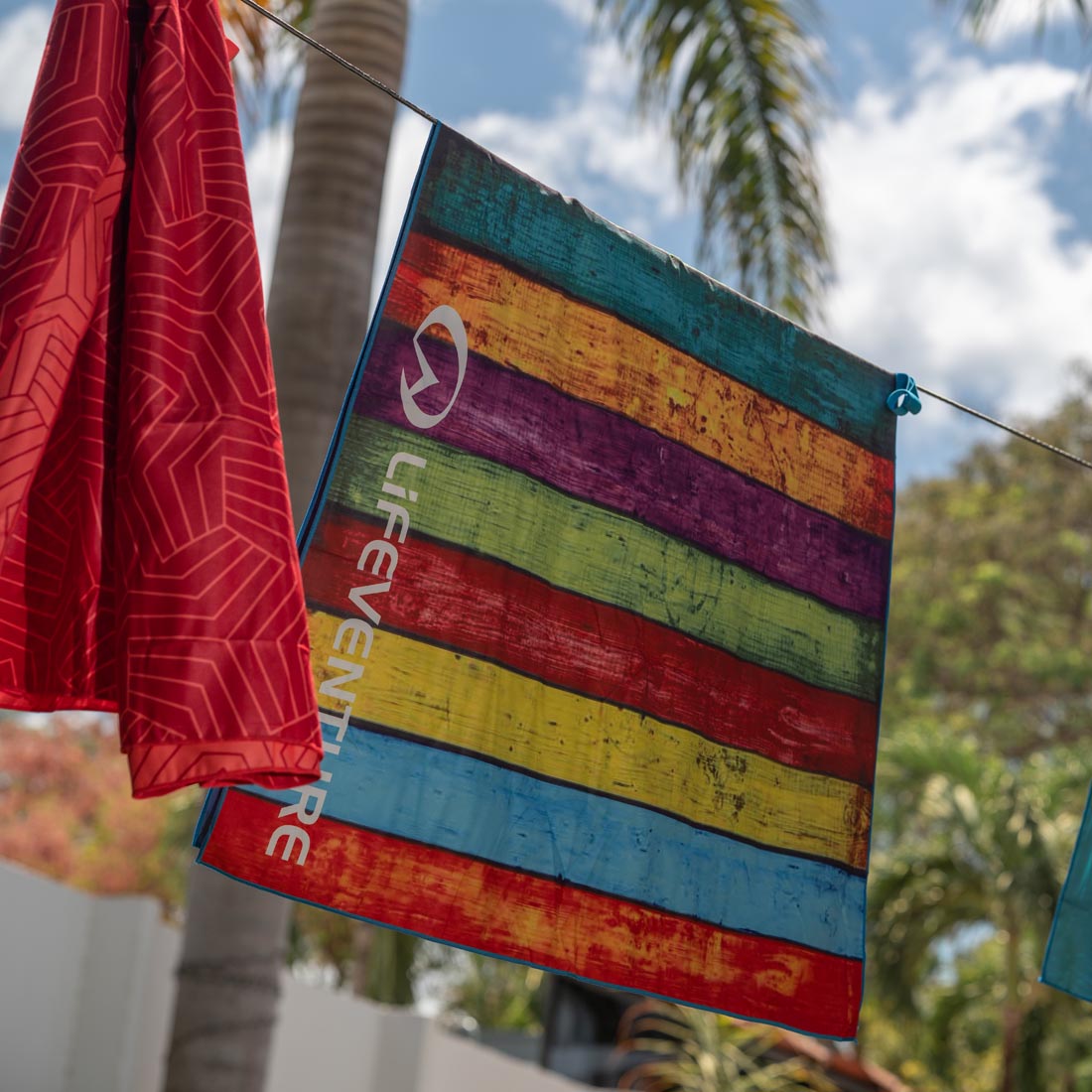 Recycled SoftFibre Trek Towel, Striped P - Life Venture