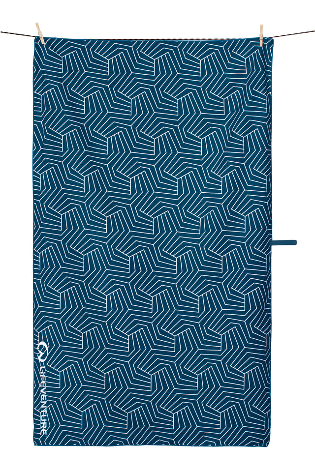Recycled SoftFibre Trek Towel, Geometric - Life Venture
