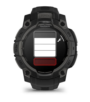 Instinct® 3 – 45 mm, AMOLED, Sort med sort rem