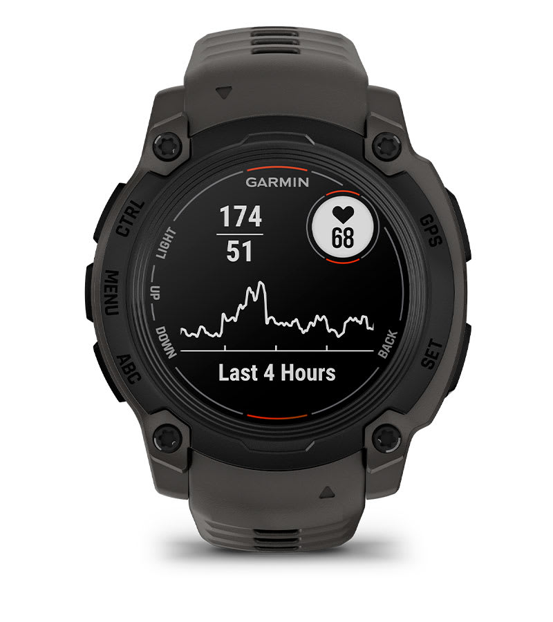 Instinct® E – 40 mm, Sort med Charcoal rem