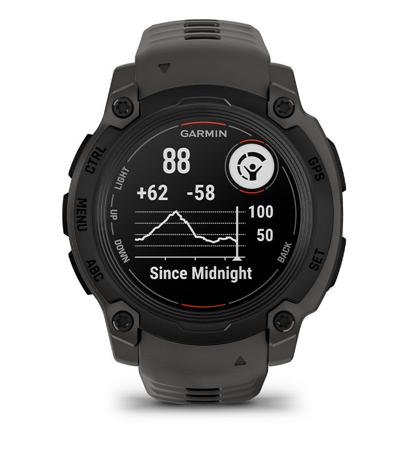 Instinct® E – 40 mm, Sort med Charcoal rem
