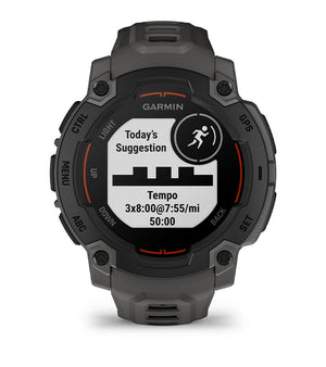 Instinct® E – 45 mm, Sort med Charcoal rem