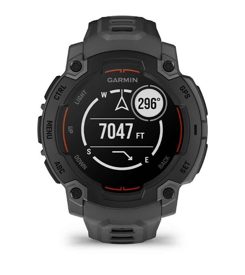 Instinct® E – 45 mm, Sort med Charcoal rem