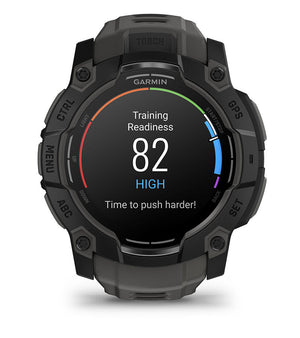 Instinct® 3 – 50 mm, AMOLED, Sort med Charcoal rem