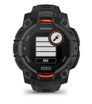 Instinct® 3 – 45 mm, Solar, Sort med sort rem