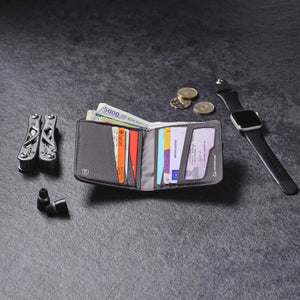 RFID Compact Wallet, Recycled, Grey - Life Venture