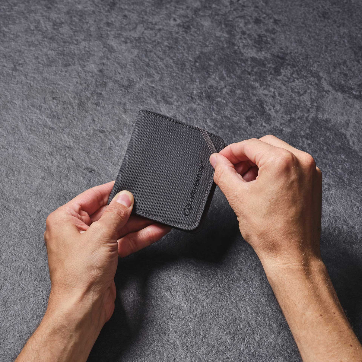 RFID Compact Wallet, Recycled, Grey - Life Venture