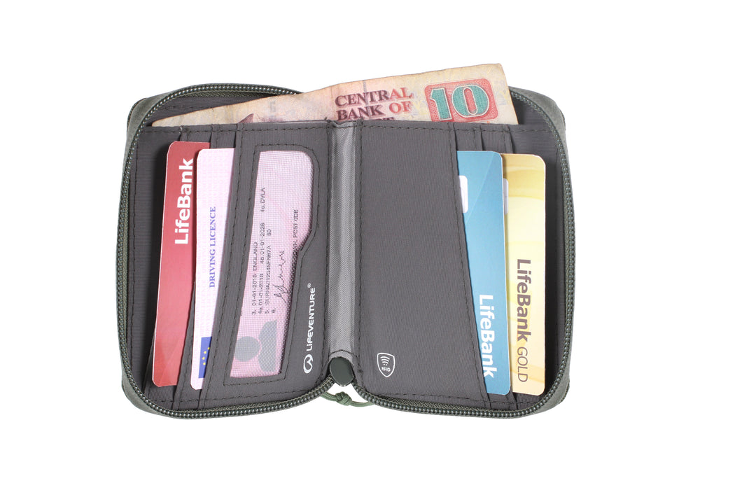 RFID Bi-Fold Wallet, Recycled, Olive - Life Venture