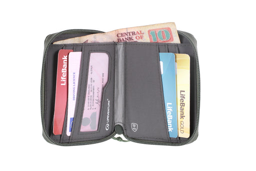 RFID Bi-Fold Wallet, Recycled, Olive - Life Venture