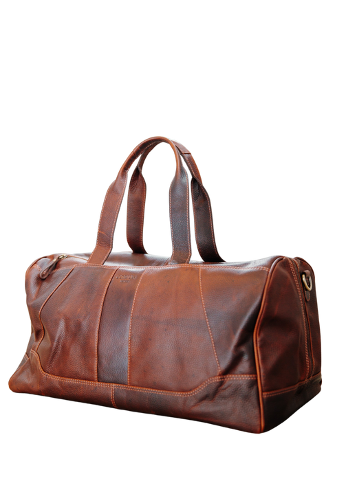 Læder rejsetaske, mørkebrun - Corium