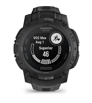 Instinct® 3 – 45 mm, Solar, Tactical Edition, Sort med sort rem