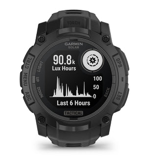Instinct® 3 – 50 mm, Solar, Tactical Edition, Sort med sort rem