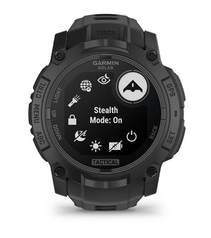 Instinct® 3 – 50 mm, Solar, Tactical Edition, Sort med sort rem
