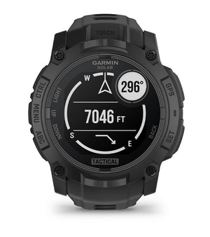 Instinct® 3 – 50 mm, Solar, Tactical Edition, Sort med sort rem