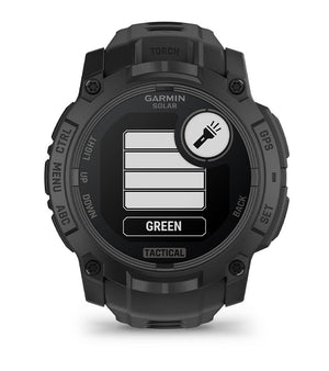 Instinct® 3 – 50 mm, Solar, Tactical Edition, Sort med sort rem