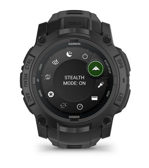 Instinct® 3 – 50 mm, AMOLED, Tactical Edition, Sort med sort rem