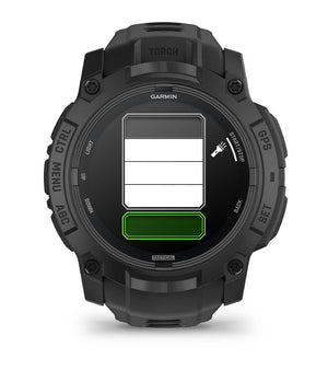 Instinct® 3 – 50 mm, AMOLED, Tactical Edition, Sort med sort rem