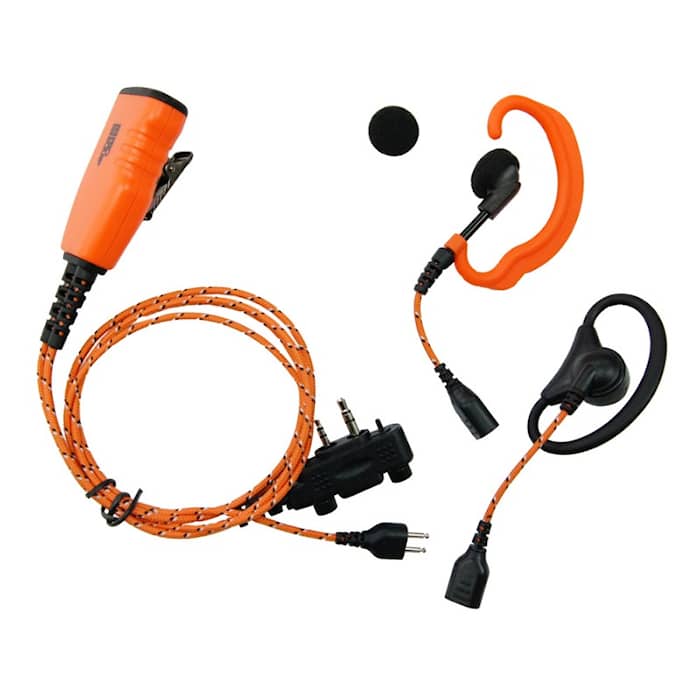 ProHunt Basic 2 jagtradiopakke Orange - dansk version. Radio + Headset + Lang antenne