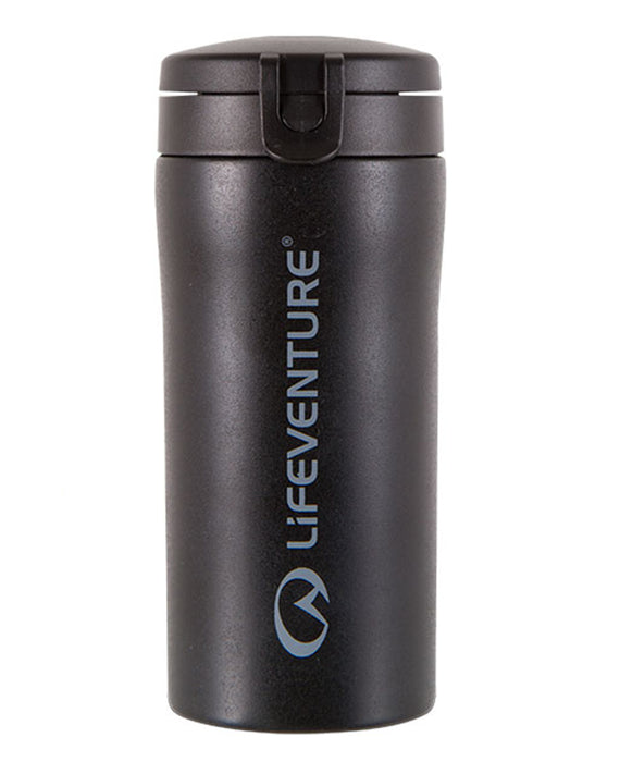Flip-Top Thermal Mug, Matt Black - Life Venture