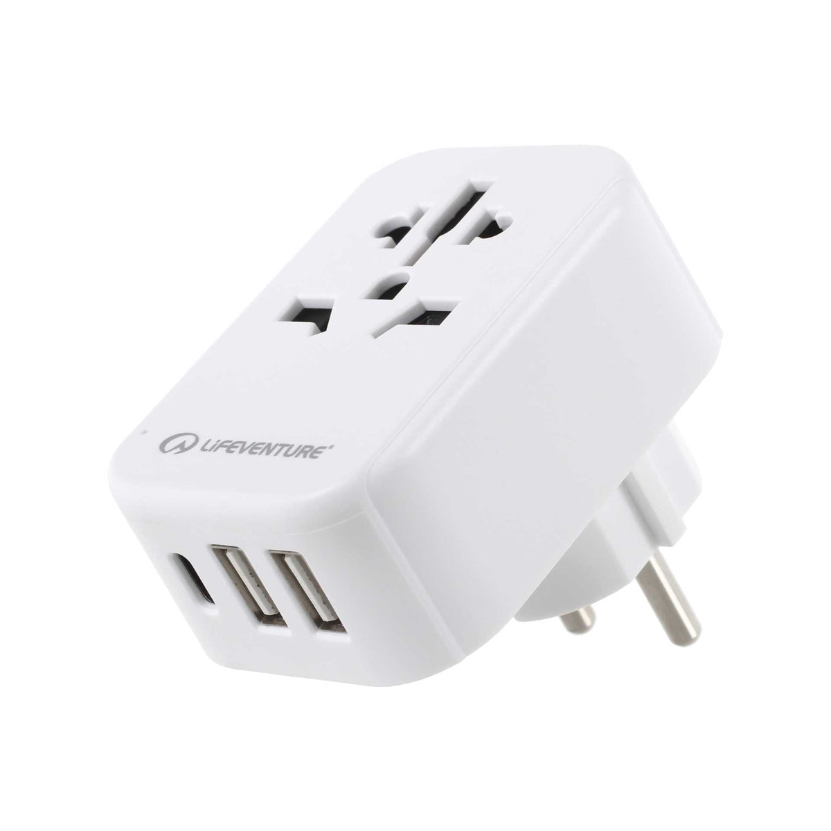 European Travel Adaptor with USB + USB C - Life Venture