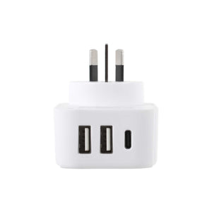 European Travel Adaptor with USB + USB C - Life Venture
