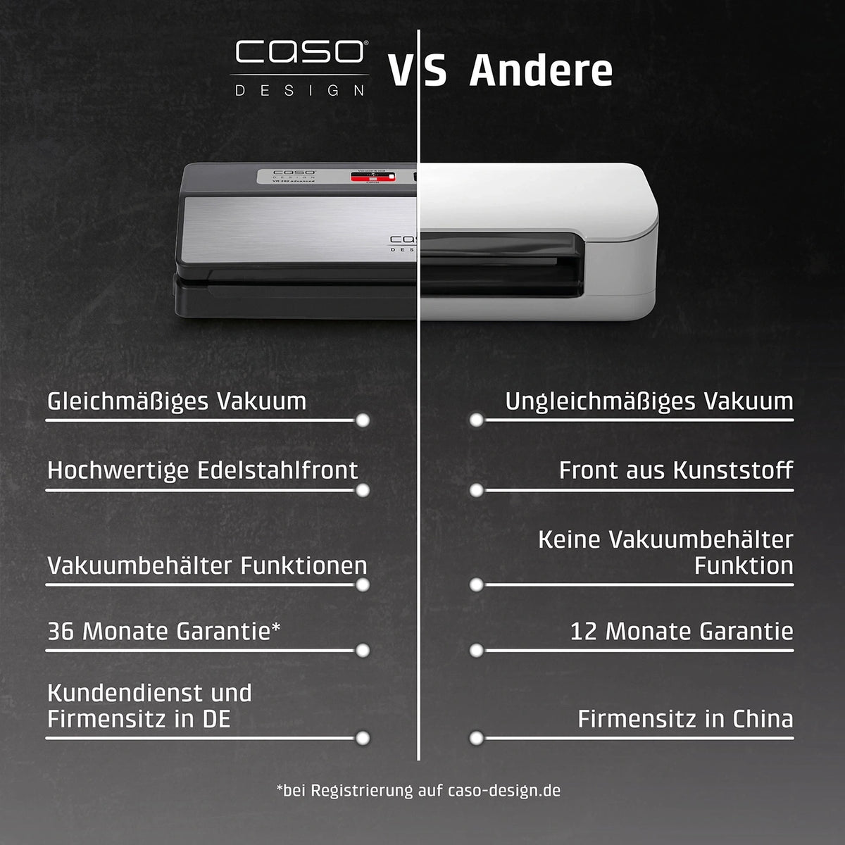 Caso vakuumpakker - VR390 0.8 bar 12 L/min