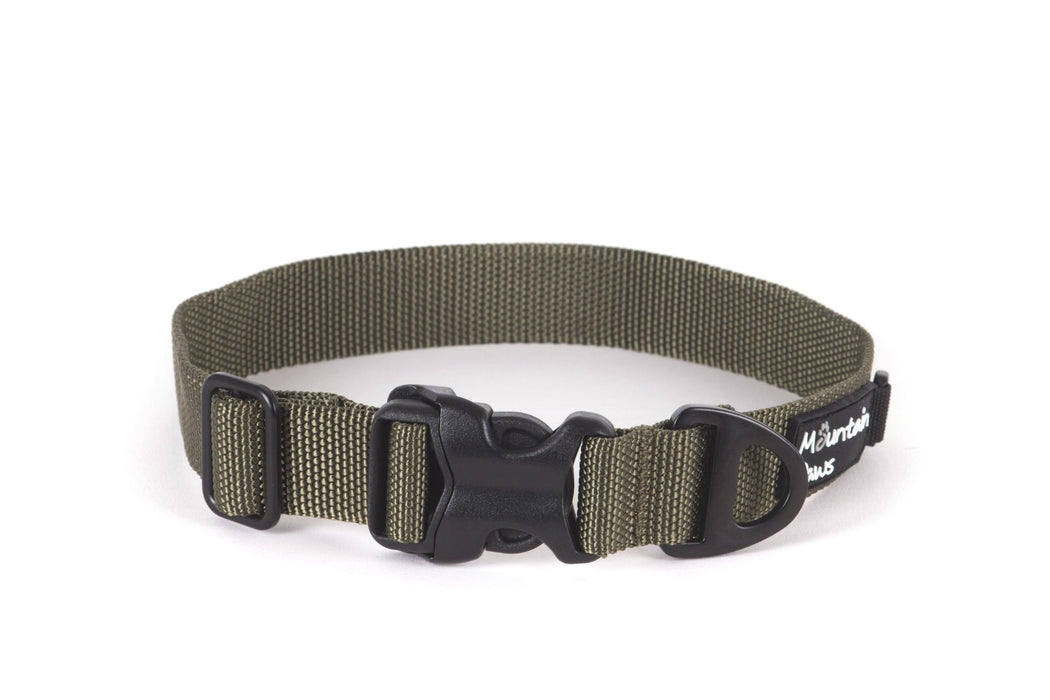 Extra Tough Dog Collar, Large, Olive - Mountain Paws