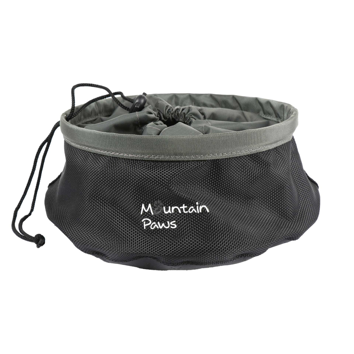Collapsible Dog Food Bowl, Black - Mountain Paws