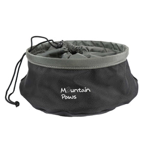Collapsible Dog Food Bowl, Black - Mountain Paws