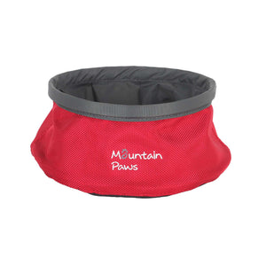 Collapsible Dog Water Bowl, Red - Mountain Paws