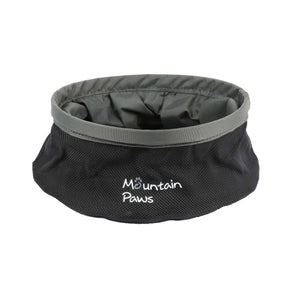 Collapsible Dog Water Bowl, Black - Mountain Paws